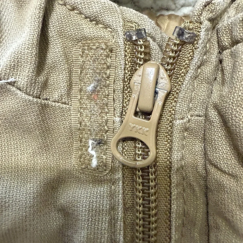 Old Navy Y2K Chore Coat‎ Jacket Barn Country Khaki 2T 2010 Hooded Sherpa Unisex